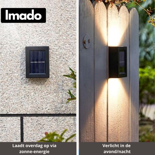 Draadloze LED Solar Wandlampen Deluxe - Creëer de perfecte sfeer in jouw tuin!