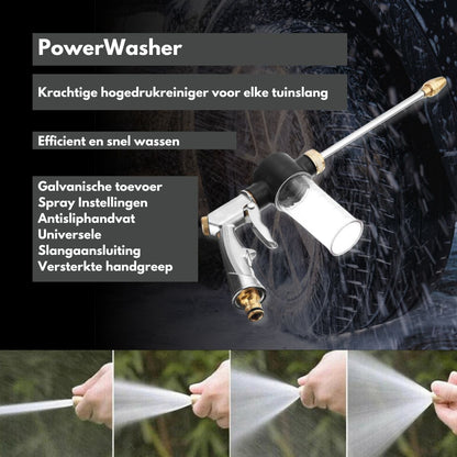 PowerWasher - Krachtige hogedrukreiniger voor elke tuinslang