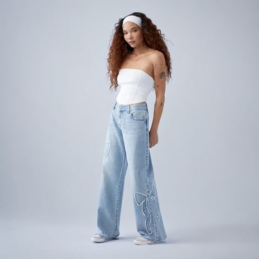 EVORAH® BOWS BAGGY JEANS