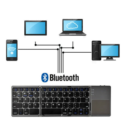 Opvouwbaar draadloos Bluetooth-toetsenbord voor elk apparaat!